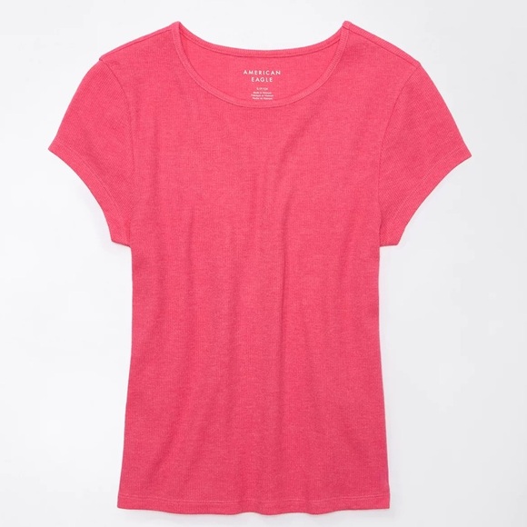 American Eagle AE Hey Baby Ribbed T-Shirt | Color: Pink | NEW/NWOT!!💗💗 - Picture 3 of 5
